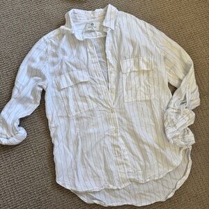 Aritzia Striped Shirt XS - White
